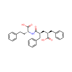 O=C(O)[C@H](Cc1ccccc1)C[C@@H](Cc1ccccc1)C(=O)N[C@H](CCc1ccccc1)C(=O)O ZINC000026568757