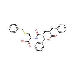 O=C(O)[C@H](Cc1ccccc1)C[C@@H](Cc1ccccc1)C(=O)N[C@H](CSCc1ccccc1)C(=O)O ZINC000026503275