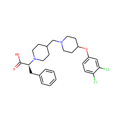 O=C(O)[C@H](Cc1ccccc1)N1CCC(CN2CCC(Oc3ccc(Cl)c(Cl)c3)CC2)CC1 ZINC000095573793