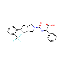 O=C(O)[C@H](NC(=O)N1C[C@H]2C[C@@H](c3ccccc3C(F)(F)F)C[C@H]2C1)c1ccccc1 ZINC000299830473