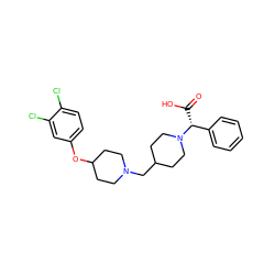 O=C(O)[C@H](c1ccccc1)N1CCC(CN2CCC(Oc3ccc(Cl)c(Cl)c3)CC2)CC1 ZINC000003948316