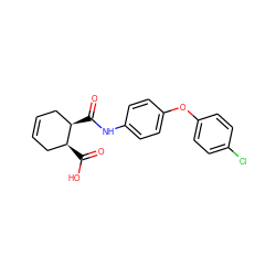 O=C(O)[C@H]1CC=CC[C@H]1C(=O)Nc1ccc(Oc2ccc(Cl)cc2)cc1 ZINC000004592829