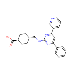 O=C(O)[C@H]1CC[C@H](CNc2nc(-c3ccccc3)cc(-c3cccnc3)n2)CC1 ZINC000299820261