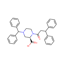 O=C(O)[C@H]1CN(C(c2ccccc2)c2ccccc2)CCN1C(=O)CC(c1ccccc1)c1ccccc1 ZINC000038665618