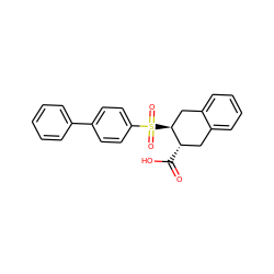 O=C(O)[C@H]1Cc2ccccc2C[C@@H]1S(=O)(=O)c1ccc(-c2ccccc2)cc1 ZINC000028333782