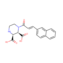 O=C(O)[C@H]1NCCN(C(=O)/C=C/c2ccc3ccccc3c2)[C@H]1C(=O)O ZINC000013642360