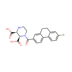 O=C(O)[C@H]1NCCN(C(=O)c2ccc3c(c2)CCc2cc(Br)ccc2-3)[C@H]1C(=O)O ZINC000013642347