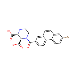 O=C(O)[C@H]1NCCN(C(=O)c2ccc3c(ccc4cc(Br)ccc43)c2)[C@H]1C(=O)O ZINC000013642341