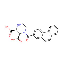 O=C(O)[C@H]1NCCN(C(=O)c2ccc3c(ccc4ccccc43)c2)[C@H]1C(=O)O ZINC000013642335