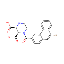 O=C(O)[C@H]1NCCN(C(=O)c2ccc3cc(Br)c4ccccc4c3c2)[C@H]1C(=O)O ZINC000082149697