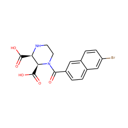 O=C(O)[C@H]1NCCN(C(=O)c2ccc3cc(Br)ccc3c2)[C@H]1C(=O)O ZINC000073199157