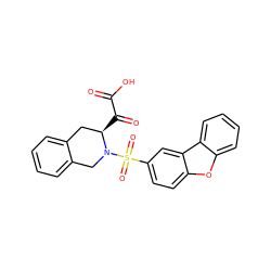 O=C(O)C(=O)[C@@H]1Cc2ccccc2CN1S(=O)(=O)c1ccc2oc3ccccc3c2c1 ZINC000027518842