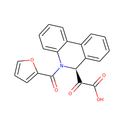 O=C(O)C(=O)[C@@H]1c2ccccc2-c2ccccc2N1C(=O)c1ccco1 ZINC000040428876