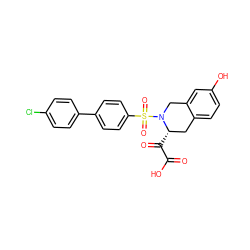 O=C(O)C(=O)[C@H]1Cc2ccc(O)cc2CN1S(=O)(=O)c1ccc(-c2ccc(Cl)cc2)cc1 ZINC000013797854