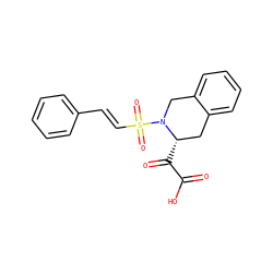 O=C(O)C(=O)[C@H]1Cc2ccccc2CN1S(=O)(=O)/C=C/c1ccccc1 ZINC000013797866