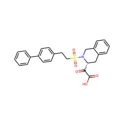 O=C(O)C(=O)[C@H]1Cc2ccccc2CN1S(=O)(=O)CCc1ccc(-c2ccccc2)cc1 ZINC000013797875