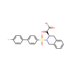 O=C(O)C(=O)[C@H]1Cc2ccccc2CN1S(=O)(=O)c1ccc(-c2ccc(F)cc2)cc1 ZINC000013797839