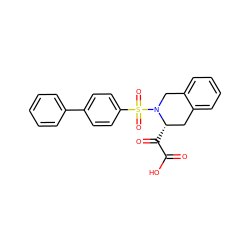O=C(O)C(=O)[C@H]1Cc2ccccc2CN1S(=O)(=O)c1ccc(-c2ccccc2)cc1 ZINC000013797817