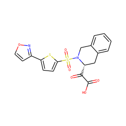 O=C(O)C(=O)[C@H]1Cc2ccccc2CN1S(=O)(=O)c1ccc(-c2ccon2)s1 ZINC000013797878