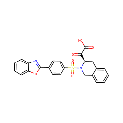 O=C(O)C(=O)[C@H]1Cc2ccccc2CN1S(=O)(=O)c1ccc(-c2nc3ccccc3o2)cc1 ZINC000013797848