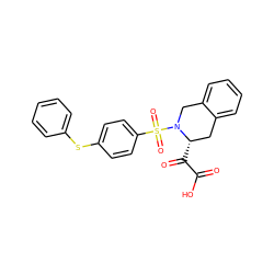 O=C(O)C(=O)[C@H]1Cc2ccccc2CN1S(=O)(=O)c1ccc(Sc2ccccc2)cc1 ZINC000013797814