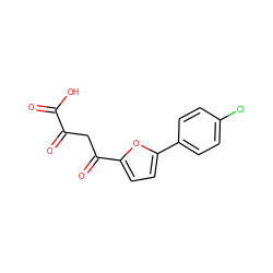 O=C(O)C(=O)CC(=O)c1ccc(-c2ccc(Cl)cc2)o1 ZINC000028363691