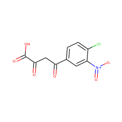 O=C(O)C(=O)CC(=O)c1ccc(Cl)c([N+](=O)[O-])c1 ZINC000100841649