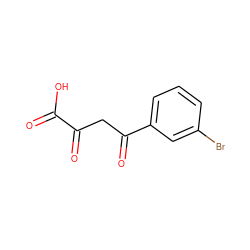 O=C(O)C(=O)CC(=O)c1cccc(Br)c1 ZINC000101852777