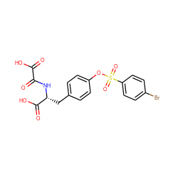 O=C(O)C(=O)N[C@H](Cc1ccc(OS(=O)(=O)c2ccc(Br)cc2)cc1)C(=O)O ZINC000045374033