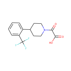 O=C(O)C(=O)N1CCC(c2ccccc2C(F)(F)F)CC1 ZINC000299821200