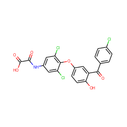 O=C(O)C(=O)Nc1cc(Cl)c(Oc2ccc(O)c(C(=O)c3ccc(Cl)cc3)c2)c(Cl)c1 ZINC000013602436