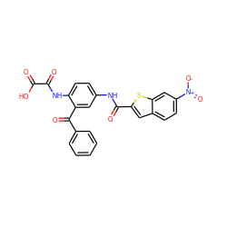 O=C(O)C(=O)Nc1ccc(NC(=O)c2cc3ccc([N+](=O)[O-])cc3s2)cc1C(=O)c1ccccc1 ZINC000084632406