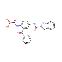 O=C(O)C(=O)Nc1ccc(NC(=O)c2cc3ccccc3[nH]2)cc1C(=O)c1ccccc1 ZINC000084596112