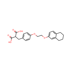 O=C(O)C(Cc1ccc(OCCOc2ccc3c(c2)CCCC3)cc1)C(=O)O ZINC000027101121