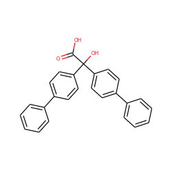 O=C(O)C(O)(c1ccc(-c2ccccc2)cc1)c1ccc(-c2ccccc2)cc1 ZINC000001646281