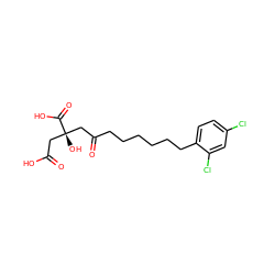 O=C(O)C[C@@](O)(CC(=O)CCCCCCc1ccc(Cl)cc1Cl)C(=O)O ZINC000013758169