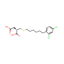 O=C(O)C[C@@H](CSCCCCCCc1ccc(Cl)cc1Cl)C(=O)O ZINC000013758147