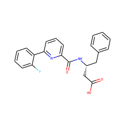 O=C(O)C[C@@H](Cc1ccccc1)NC(=O)c1cccc(-c2ccccc2F)n1 ZINC000223512952