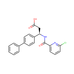 O=C(O)C[C@@H](NC(=O)c1cccc(Cl)n1)c1ccc(-c2ccccc2)cc1 ZINC000203334968