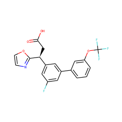 O=C(O)C[C@@H](c1cc(F)cc(-c2cccc(OC(F)(F)F)c2)c1)c1ncco1 ZINC001772633477