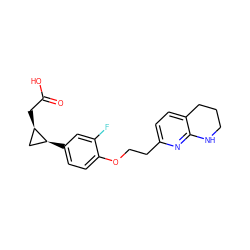 O=C(O)C[C@@H]1C[C@@H]1c1ccc(OCCc2ccc3c(n2)NCCC3)c(F)c1 ZINC000028648131