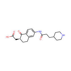 O=C(O)C[C@@H]1CCc2cc(NC(=O)CCC3CCNCC3)ccc2C1=O ZINC000027299518