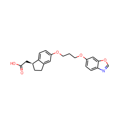 O=C(O)C[C@@H]1CCc2cc(OCCCOc3ccc4ncoc4c3)ccc21 ZINC000014977244