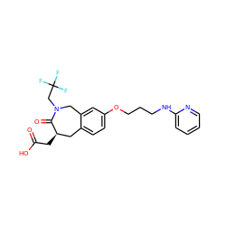 O=C(O)C[C@@H]1Cc2ccc(OCCCNc3ccccn3)cc2CN(CC(F)(F)F)C1=O ZINC000004392639