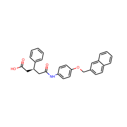 O=C(O)C[C@H](CC(=O)Nc1ccc(OCc2ccc3ccccc3c2)cc1)c1ccccc1 ZINC000473154622