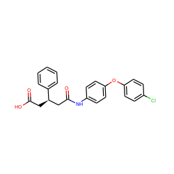 O=C(O)C[C@H](CC(=O)Nc1ccc(Oc2ccc(Cl)cc2)cc1)c1ccccc1 ZINC000001041446