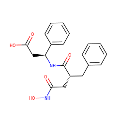 O=C(O)C[C@H](NC(=O)[C@@H](CC(=O)NO)Cc1ccccc1)c1ccccc1 ZINC000011688253