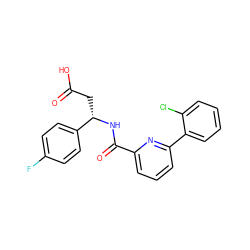 O=C(O)C[C@H](NC(=O)c1cccc(-c2ccccc2Cl)n1)c1ccc(F)cc1 ZINC000203338076