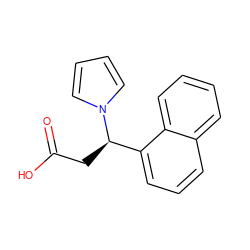 O=C(O)C[C@H](c1cccc2ccccc12)n1cccc1 ZINC000006942847