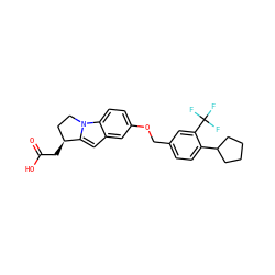 O=C(O)C[C@H]1CCn2c1cc1cc(OCc3ccc(C4CCCC4)c(C(F)(F)F)c3)ccc12 ZINC000068201917